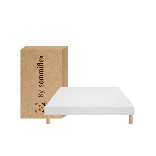 Sommier Tapissier Blanc 120x190 Fabrication Française Artisanale Livré Avec Pieds