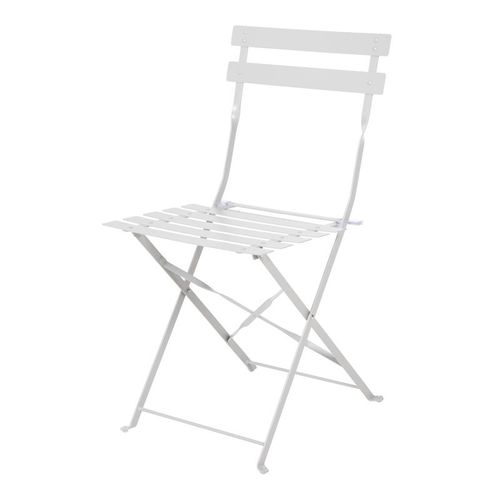 Chaise De Terrasse En Acier Gris - Lot De 2