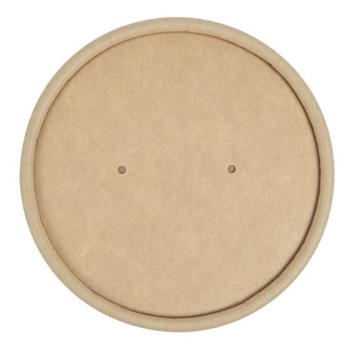 Couvercle Pour Bol à Soupe Kraft Recyclable 225 Ml Et 350 Ml - Lot De 500 -col