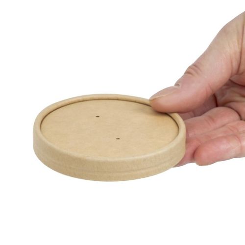 Couvercle Pour Bol à Soupe Kraft Recyclable 225 Ml Et 350 Ml - Lot De 500 -col