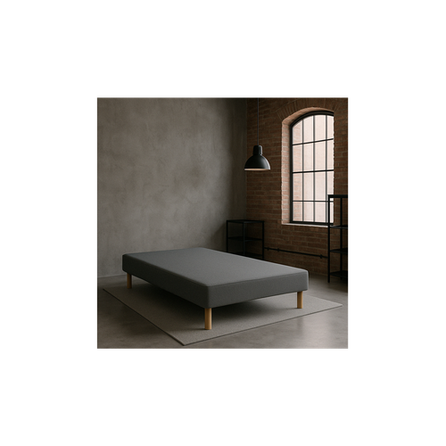 Sommier Tapissier Gris 140x190 Cm Fabrication Française Artisanale Pieds s Hauteur Avec Pie