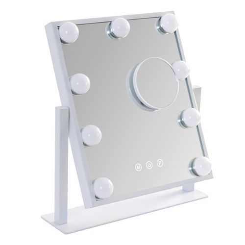 Miroir De Maquillage Avec Éclairage LED - Rotatif à 360°, 3 Modes, Luminosité Ajustable