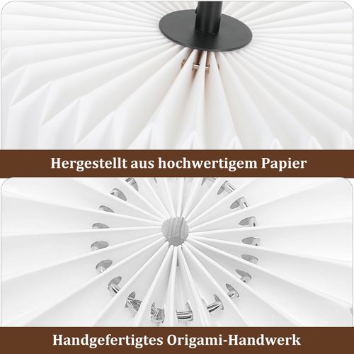 Suspension Vintage Longue - Abat-jour Papier Blanc 2 Lumières (sans Ampoule)