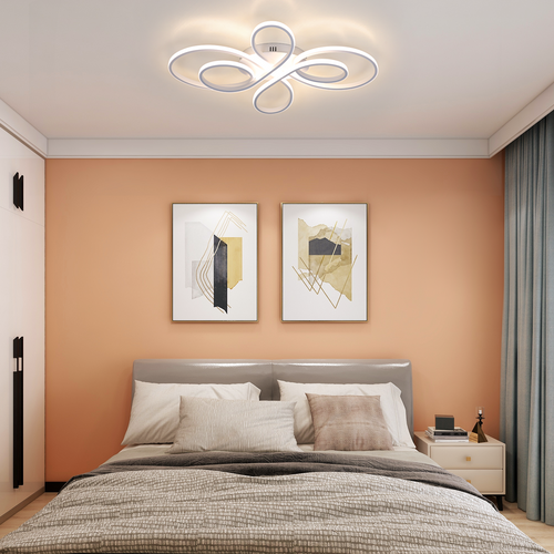 Plafonnier LED Design Moderne - Ø40 Cm - Blanc - 30w - Lumière Chaude (3000k)