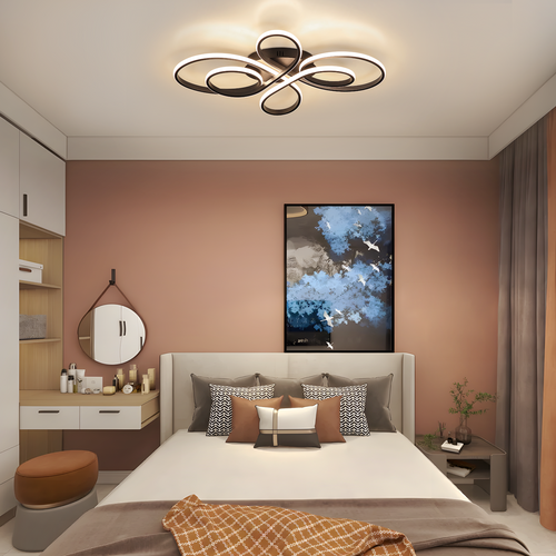 Plafonnier LED Moderne - Noir - Ø40cm - 30w - 3000k (blanc Chaud)