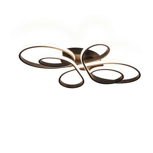 Plafonnier LED Moderne - Noir - Ø40cm - 30w - 3000k (blanc Chaud)