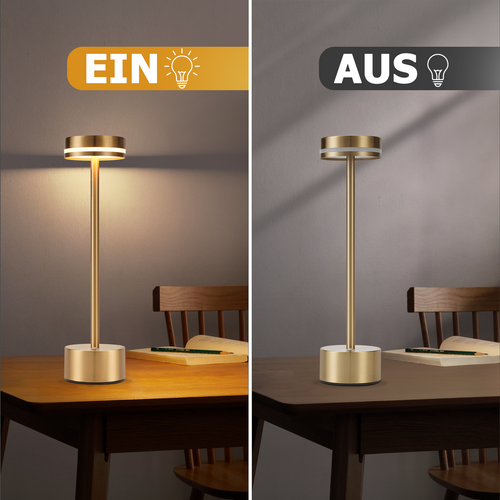 Lampe à Poser Doré H.32cm 2 Pièces