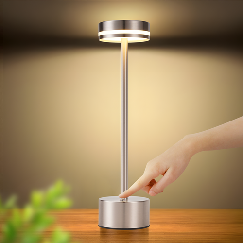 Lampe à Poser Argente H.32cm