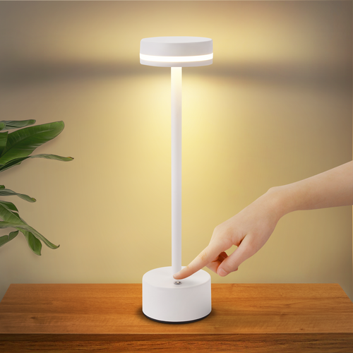 Lampe à Poser Blanc H.32cm 2 Pièces