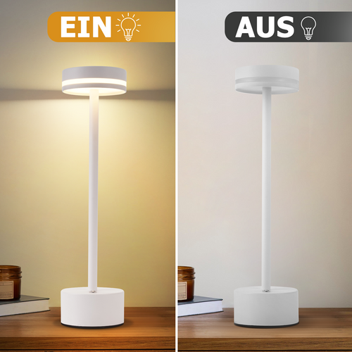 Lampe à Poser Blanc H.32cm 2 Pièces