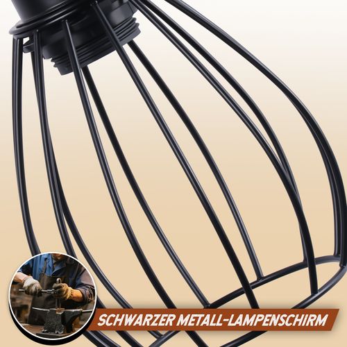 Lampe De Table Salon Vintage En Bois Noir Lampe De Chevet Industriel  Lampe De Table E27 Métal