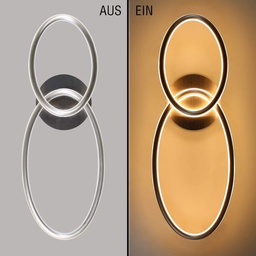 Plafonnier LED Design Moderne Avec Anneaux Lumière Blanche Chaude 3000k 29w 62,5 Cm