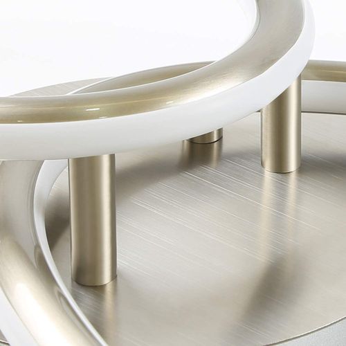 Plafonnier LED Design Moderne Avec Anneaux Lumière Blanche Chaude 3000k 29w 62,5 Cm