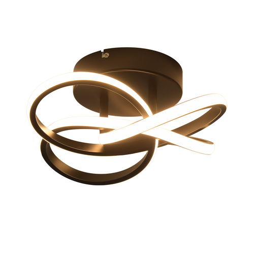 Plafonnier LED Pour Cuisine 28 W Lampe De Cuisine Noire, Design Moderne à Quatre Feuilles