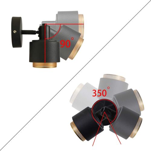 Applique Murale Vintage E14 Spot De Plafond Rotatif Orientable