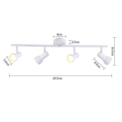 Spot De Plafond  4 Flammes Gu10, Design Moderne, En Métal, Pour Salon, Couloir