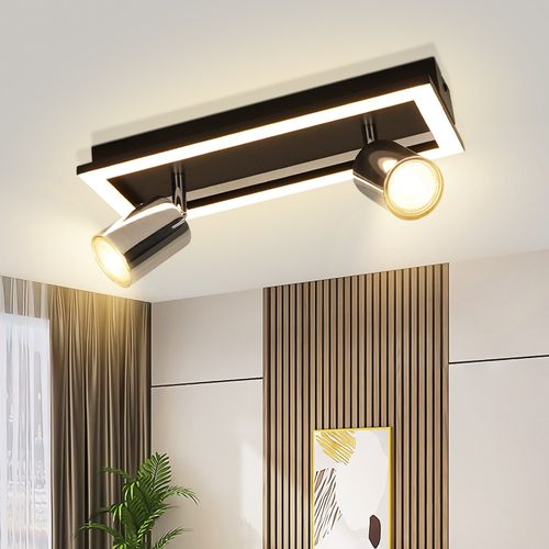 Spot De Plafond LED  2 Flammes Gu10 Moderne Blanc Chaud Orientable 12 W