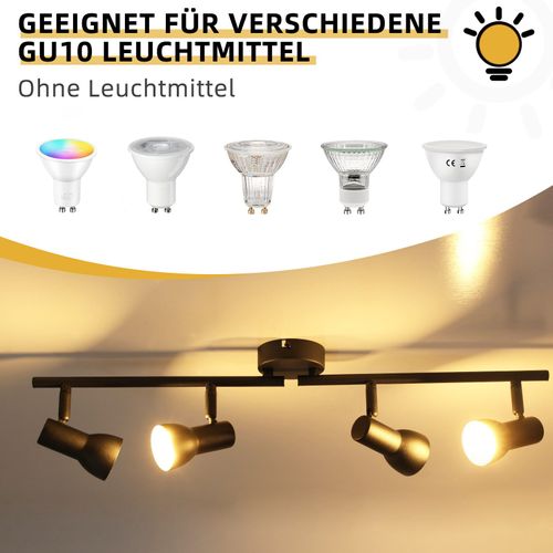 Spot De Plafond 4 Flammes Gu10, Design Moderne, En Métal, Pour Salon, Couloir