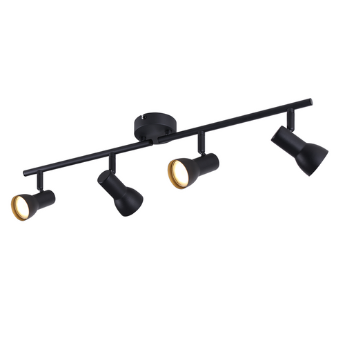 Spot De Plafond 4 Flammes Gu10, Design Moderne, En Métal, Pour Salon, Couloir