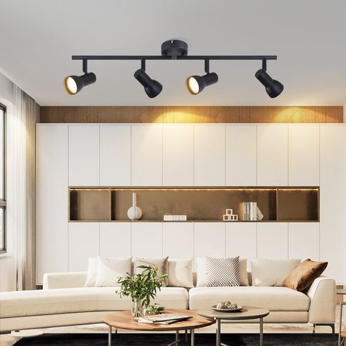 Spot De Plafond 4 Flammes Gu10, Design Moderne, En Métal, Pour Salon, Couloir