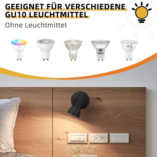 Spot De Plafond  1 Flamme Noir Moderne Pour Intérieur, Gu10, Pour Chambre à Coucher