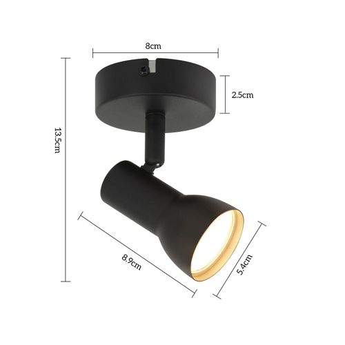 Spot De Plafond  1 Flamme Noir Moderne Pour Intérieur, Gu10, Pour Chambre à Coucher