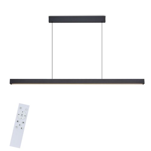 Suspension LED  Pour Salle à Manger, Intensité Variable, Noire, Moderne, 50 W, 148,5 Cm
