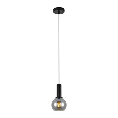 Lampe Suspendue Vintage Pour Table à Manger Lampe Suspendue 1 Flamme En Verre Noir Industrielle E27