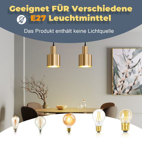 Suspension Table à Manger Suspendue Vintage Salle à Manger 1 Flamme à Manger Or Design Moderne E27