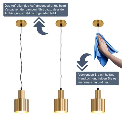 Suspension Table à Manger Suspendue Vintage Salle à Manger 1 Flamme à Manger Or Design Moderne E27