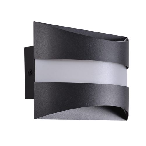 Applique Murale LED Intérieur Noire, Éclairage Mural Haut Et Bas, 5w 3000k Blanc Chaud Décorative