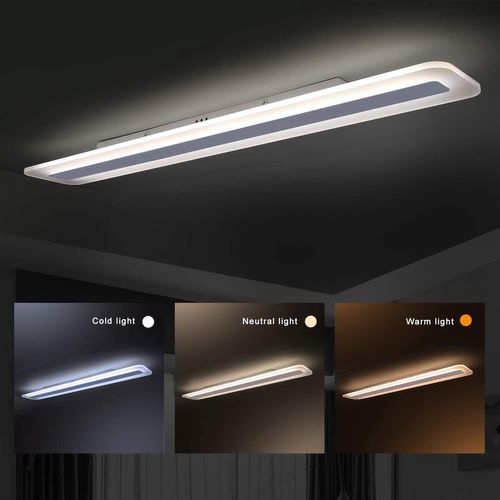 Plafonnier LED 23w 60cm Dimmable Télécommande Blanc Moderne Bureau Salon