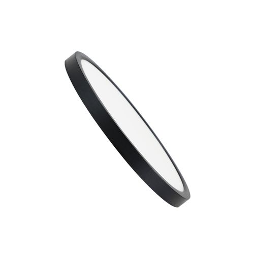 Plafonnier LED Plat 18 Cm - 15 W, Noir, 4000 K - Éclairage Moderne Cuisine, Couloir, Chambre