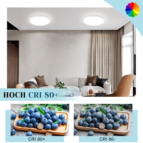 Plafonnier LED Plat 18 Cm - 15 W, Blanc, 6000 K - Éclairage Moderne Cuisine, Couloir, Chambre