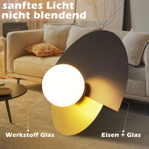 Applique Murale Noir Doré Couloir Vintage Verre Et Métal Design Moderne E14