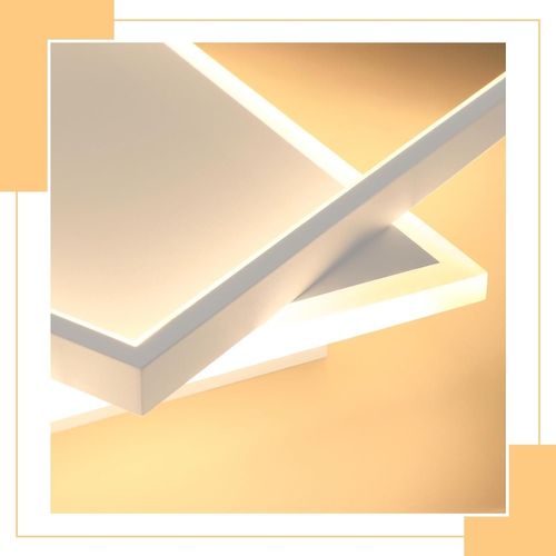 Plafonnier LED - Plafonnier LED Carré Blanc à Intensité Variable 44 W Pour Chambre à Coucher