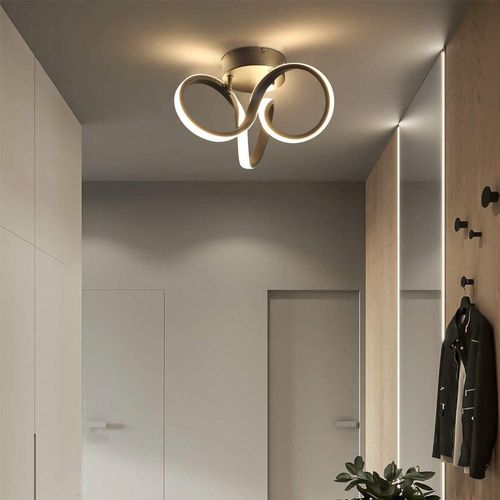 Plafonnier LED Noir 31cm, 19 W Intérieur 3000 K Blanc Chaud Pour Couloir