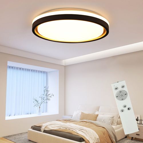 Plafonnier LED Salon D.30cm Dimmable Avec Télécommande Plafonnier Moderne Couloir