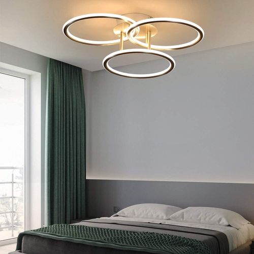 LED Plafonnier Moderne Anneaux Design Lumière Blanc Chaud 3000k 41w 3 Flammes