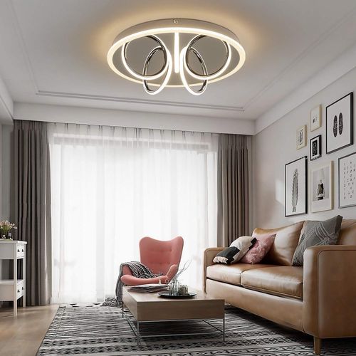 Plafonnier LED Salon Lumière Blanc Chaud 41w, 3000 K, 43 X 12,5 Cm Lampe Moderne