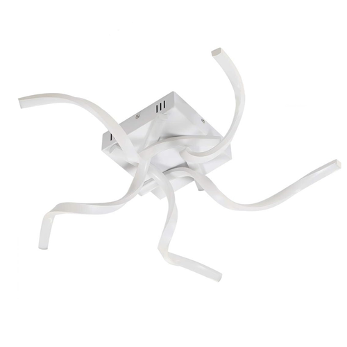 Plafonnier LED Blanc Moderne Dimmable 65cm Lampe De Chambre Design En Forme De Vague 48w