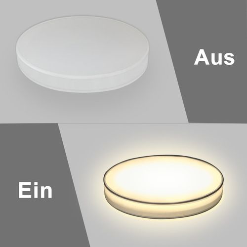 Plafonnier LED Rond Blanc 30cm Moderne 12w Avec Abat-jour En Tissu 3000k Blanc Chaud