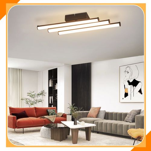 Plafonnier Salon Chambre Moderne Lampe Noir 18w Design Intérieur 3000k Blanc Chaud