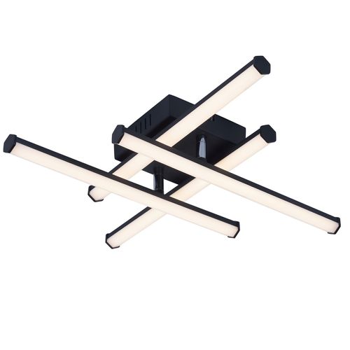 Plafonnier LED Salon Plafonnier Moderne Noir 24w Design D'intérieur 3000k Blanc Chaud