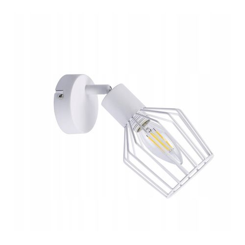 Spot Plafond E14 Métal Blanc Industriel Pivotant 350° Couloir Salon