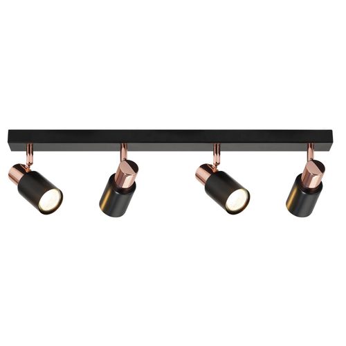 Spot De Plafond 4 Ampoules Lampe De Cuisine Gu10 355° Plafonnier Rotatif Spot Moderne