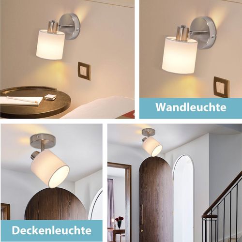 Spot Orientable 350° E14 Max 40 W Couloir Moderne Nickel Applique Murale Lampe
