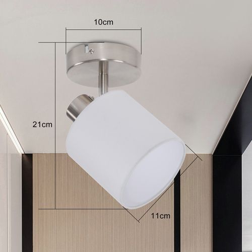 Spot Orientable 350° E14 Max 40 W Couloir Moderne Nickel Applique Murale Lampe