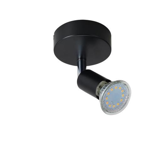 Spot Gu10 Max.40 W Applique Murale D'intérieur Moderne Noire, Spot Orientable à 330°