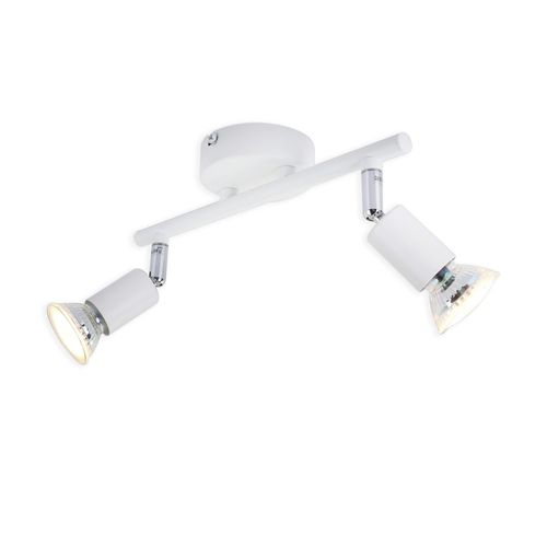 Plafonnier LED 2 Spots Gu10 - Spot De Plafond Lampe De Plafond Moderne Intérieur Blanc